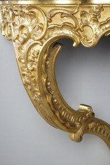 Gilded wood console table