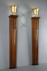 Art Deco columns and lamps