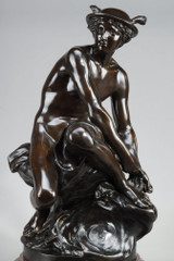 Mercury after Pigalle, bronze with brown patina