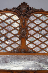 Carved and molded oak sideboard