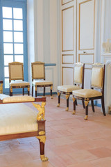 A MAJESTIC EMPIRE-STYLE LIVING ROOM IN MAHOGANY AND GILDED BRONZE