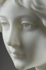 Alabaster sculpture of a young woman