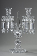 Paire de chandeliers en cristal de Baccarat