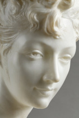 Бюст из мраморной женщины, Анри Эмиль Аллуар (1844-1929)