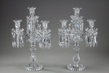 Paire de girandoles en cristal de la Maison Baccarat