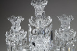 Pair of Baccarat crystal girandoles with four light arms