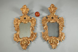 Miroir italien ancien en bois doré