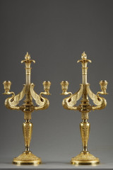 Pair of candelabras, signed F. Barbedienne, Paris