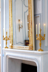 PAIR OF THREE-LIGHT CHANDELIERS IN CHISELED AND GILT BRONZE, SIGNED BARBEDIENNE