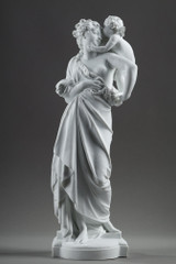 PAIR OF ALLEGORIC FIGURES IN BISCUIT PORCELAIN, AFTER CARRIER-BELLEUSE