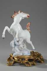 Paire de chevaux en porcelaine manufacture SAMSON