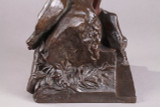 Large bronze sculpture &quot;The Indian Birdcatcher&quot; by Auguste de Wever (1836-1910)