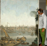 Wallpaper of Boston Harbor in the 19th century
