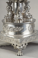 JAM DISH OR SUGAR BOWL IN CRYSTAL, SILVER AND VERMEIL