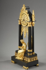 NEO-GOTHIC STYLE CATHEDRAL CLOCK, LOUIS-PHILIPPE PERIOD