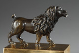Bronze Lion Dog Inkwell