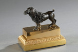Bronze Lion Dog Inkwell