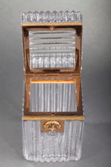COFFRET CHARLES X EN CRISTAL ET BRONZE DORÉ