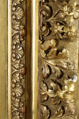 CUADRO DE NATURALEZA MUERTA DE BRUNEL DE NEUVILLE, MARCO DE MADERA TALLADA Y DORADA