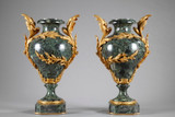 PAIRE DE VASE EN MARBRE ET BRONZE, NAPOLÉON III