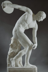 Sculpture en plâtre du Discobole daprès Myron