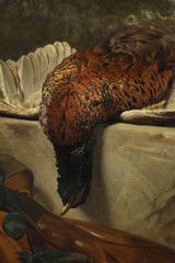 Détail de la peinture représentant un faisan