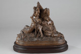 Terracotta &quot;Bacchus и Bacchantes, датируемые урожаем&quot;, Xixth Century