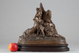 Terracotta &quot;Bacchus и Bacchantes, датируемые урожаем&quot;, Xixth Century
