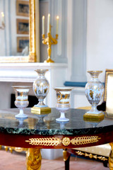 Pair of medici vases in opaline a decor desvignes