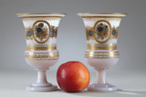 Pair of medici vases in opaline a decor desvignes