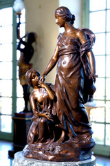 &quot;YOUNG WOMEN WITH FLOWERS&quot; BY SYLVAIN KINSBURGER (1855-1935)