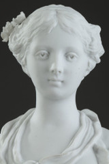 BISCUIT SCULPTURE "YOUNG GIRL WITH A BROKEN JUG", 19TH CENTURY            