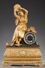 PENDULE HORLOGE "ESMERALDA" OU "LA DANSEUSE AU TAMBOURIN"