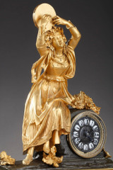 PENDULE HORLOGE "ESMERALDA" OU "LA DANSEUSE AU TAMBOURIN"