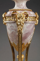 LARGE PAIR OF MARBLE CASSOLETTES IN LOUIS XVI STYLE 