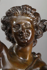 Statue bronze Dresseuse de colombes