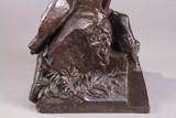 GRAND BRONZE "L'OISELEUR INDOU" D'AUGUSTE DE WEVER (BELGE, 1836-1910)