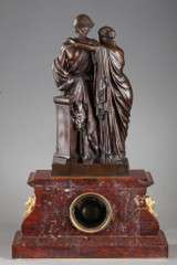 Marble and bronze clock