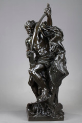 Statue Soldat bandant un arc