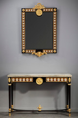 Console et miroir de style Louis XVI Console et miroir de style Louis XVI