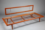 Vintage daybed in leather and teak