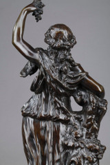 Satyr and Bacchae, bronze and marble