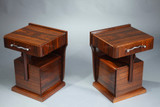 PAIR OF BEDSIDE TABLES IN MACASSAR EBONY VENEER