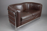 "ONDA" SOFA IN BROWN LEATHER, ZANOTTA