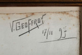 Académie dessin signée V. Geoffroy