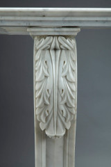 EMPIRE CONSOLE IN VEINED WHITE MARBLE