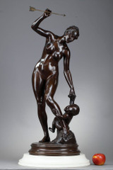 Sculpture en bronze "Vénus et l'Amour"