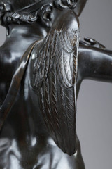 Sculpture en bronze "Cupidon" d'après jean-Baptiste Pigalle