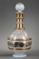 Opaline carafe with Desvignes decoration