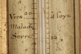 Lacquered and gilded wood thermometer